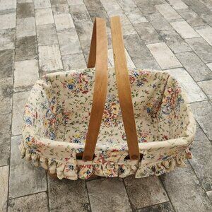 Longaberger Rectangular Gathering Basket with Double Handle